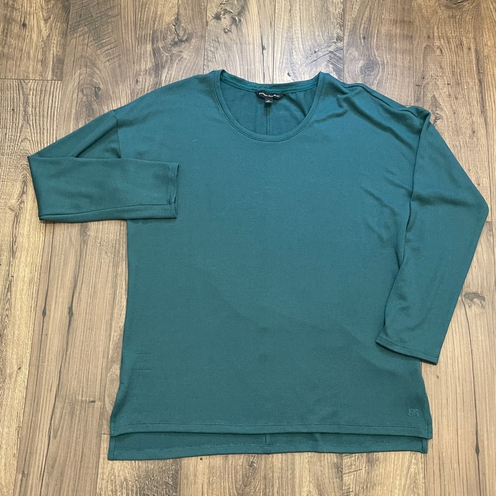 Banana Republic Womens Teal Green Drop Shoulder Knit Top Size M 1010344